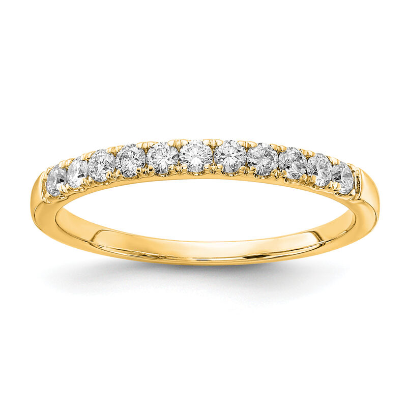 Lab Grown 11-Stone 1/3ctw. Diamond Anniversary Band in 14k Yellow Gold image number null