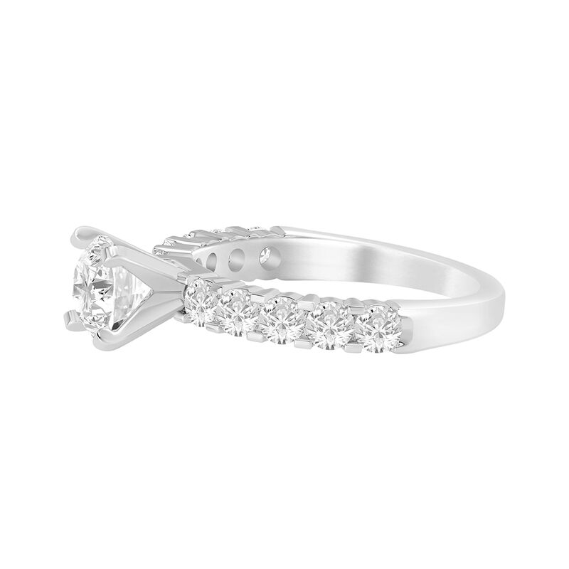 Brilliant-Cut Lab Grown 3/4ctw. Diamond Classic Elegance Engagement Ring Setting in 14k White Gold image number null