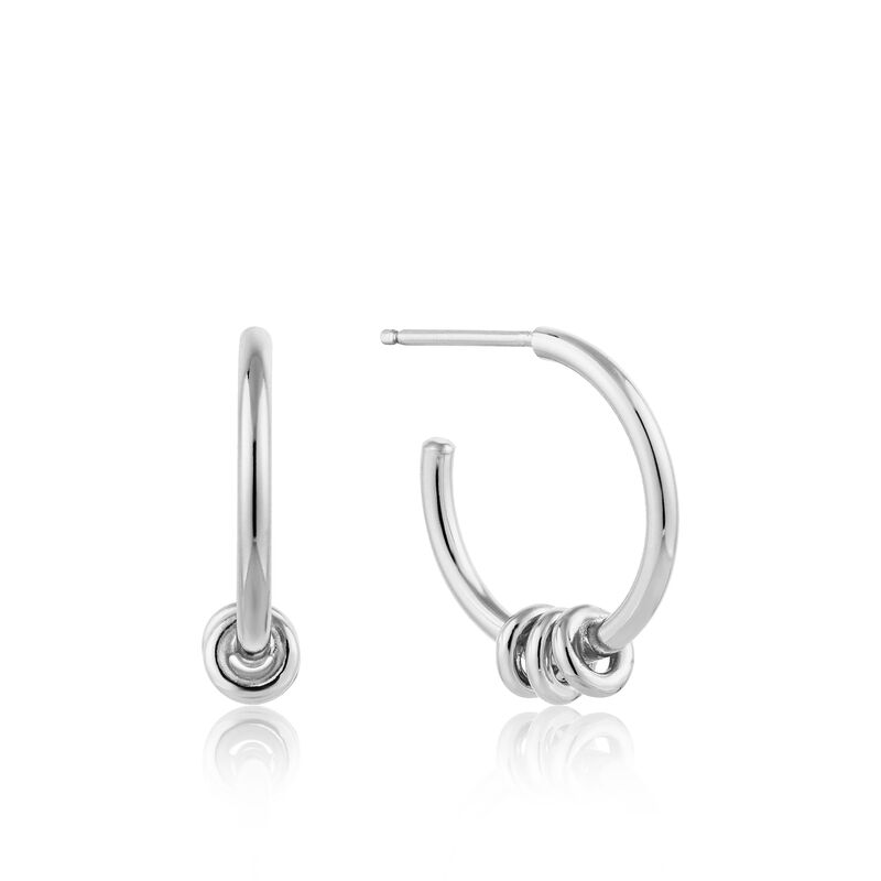 Modern Hoop Earrings in Sterling Silver image number null