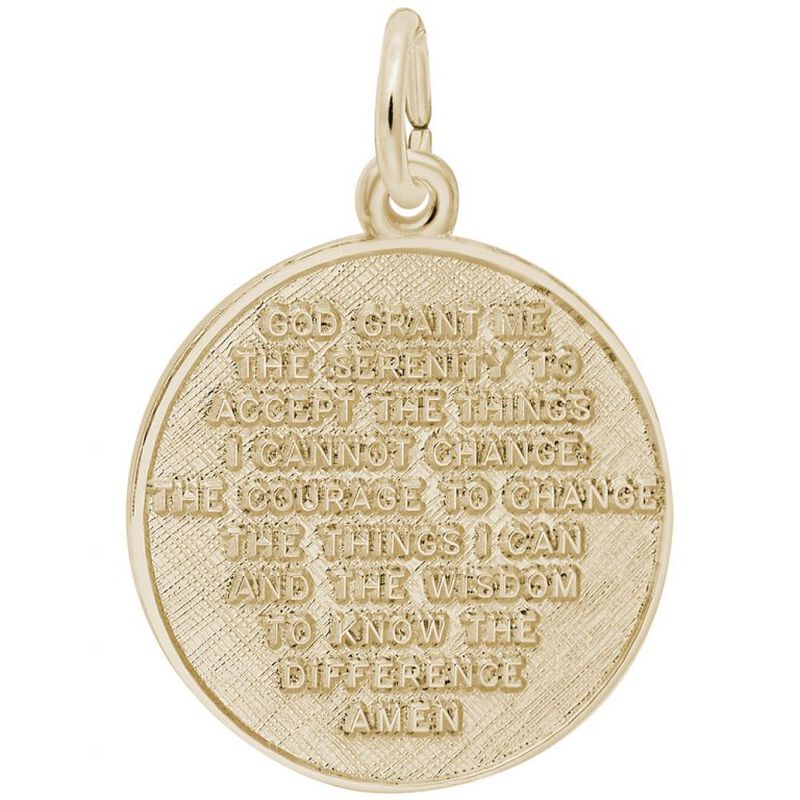 Serenity Prayer Charm in 10K Yellow Gold image number null