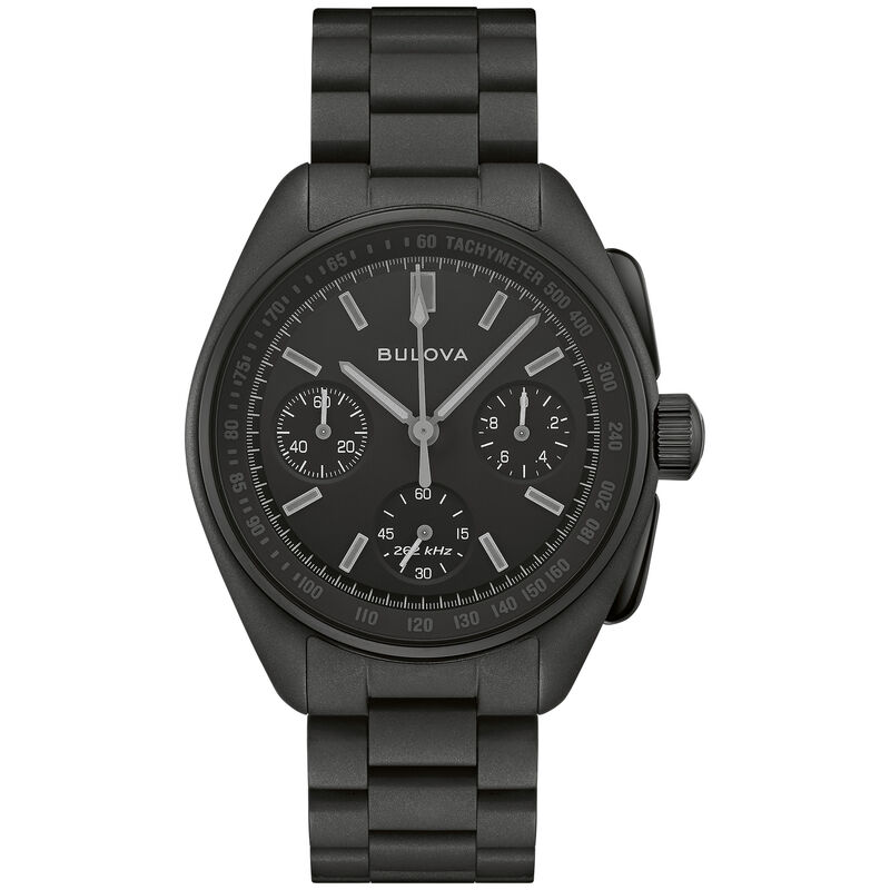 Bulova Lunar Pilot Black Hole Chronograph Black Dial Watch 98A335 image number null