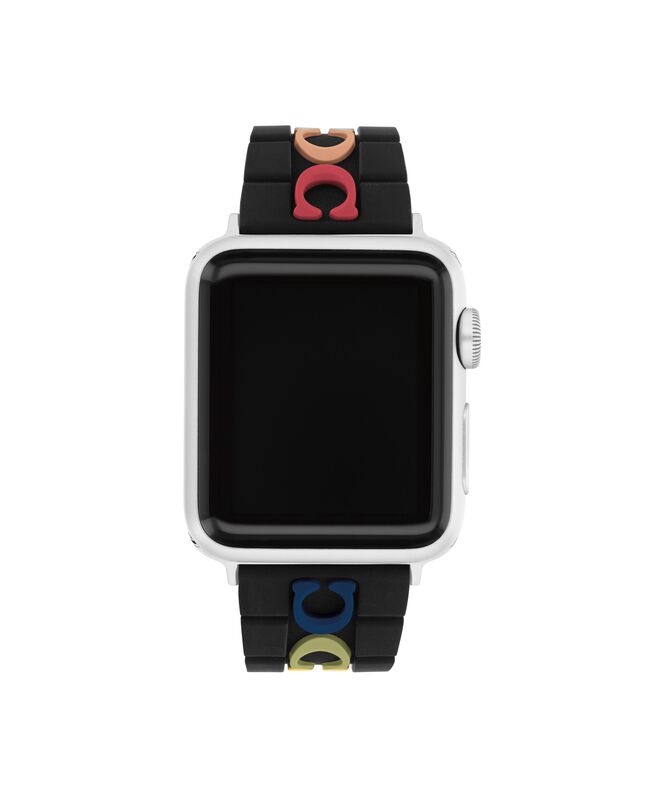 Coach Ladies' Multi-Color Rubber Apple Watch Strap 14700100 image number null
