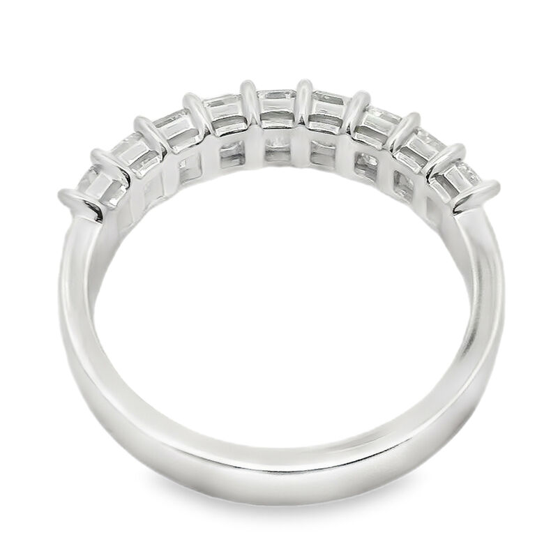 Emerald Cut Diamond 1 1/2ctw. Nine Stone Vertical Anniversary Band in 14k White Gold image number null