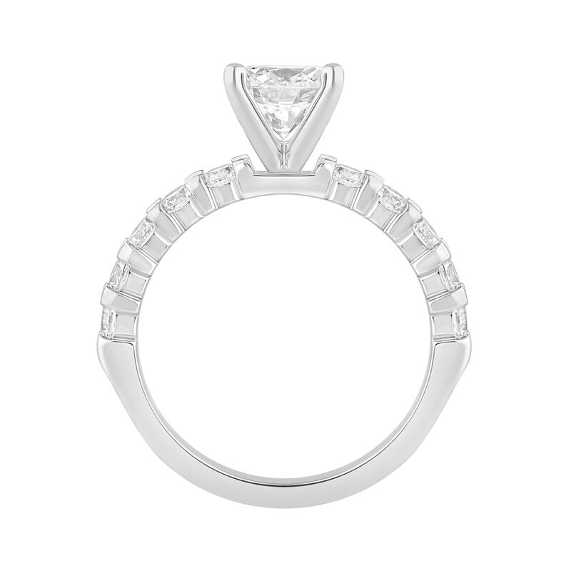 Brilliant-Cut Lab Grown 3/4ctw. Diamond Classic Elegance Engagement Ring Setting in 14k White Gold image number null