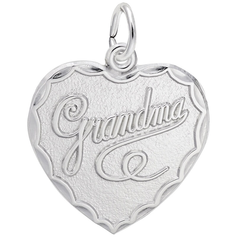 Grandma Charm in 14K White Gold image number null