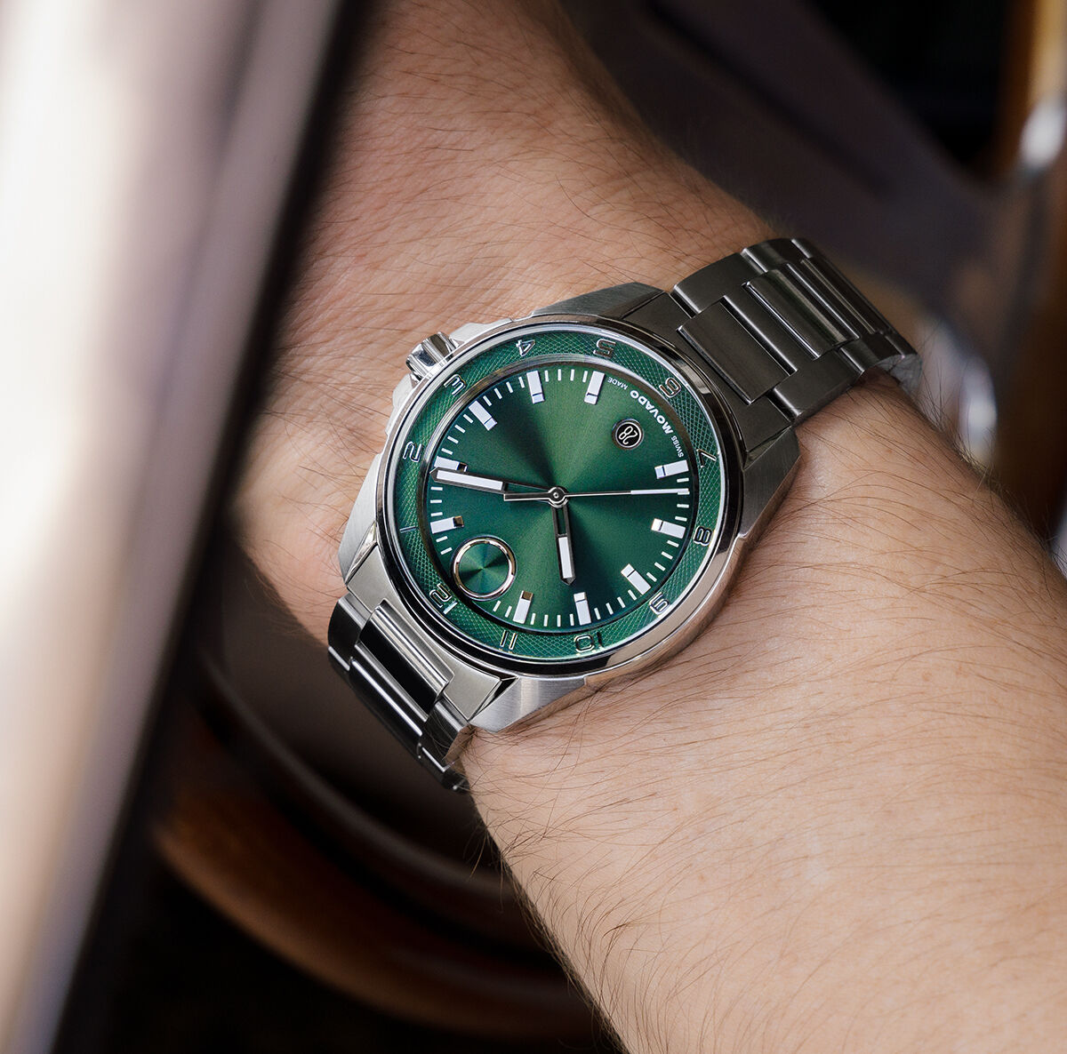 W*6様 WA SFA ローデッド MC オペレーター ODグリーン Movado BOLD Verso S Green Dial 3601390