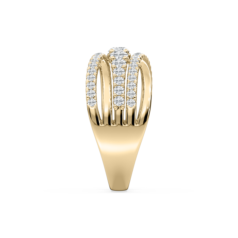 Lab Grown Diamond 1ctw. Crossover Ring in 10k Yellow Gold image number null