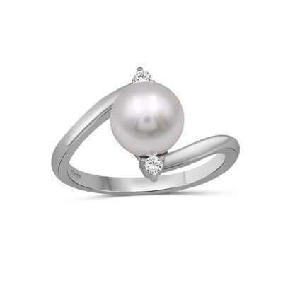 8mm Pearl Ring in Sterling Silver