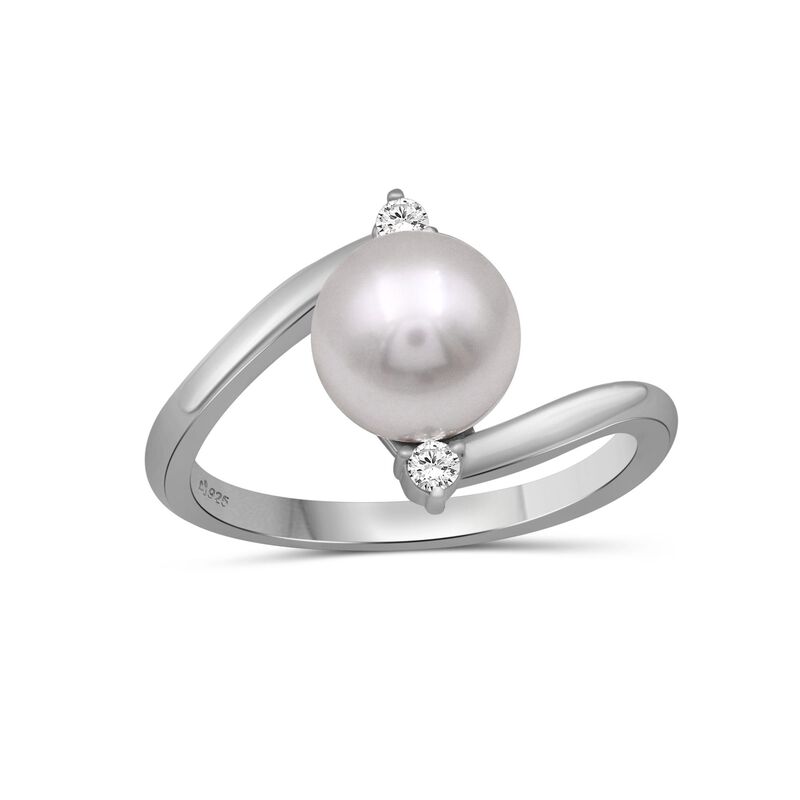 8mm Pearl Ring in Sterling Silver image number null