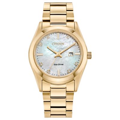 Citizen Ladies Gold Plated Stainless Steel Sport Luxury Watch EW2702-59D