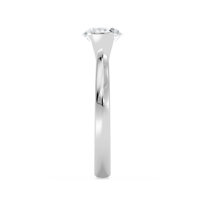 Oval Lab Grown Diamond 1 1/2ctw. East West Solitaire Engagement Ring in 14k White Gold image number null