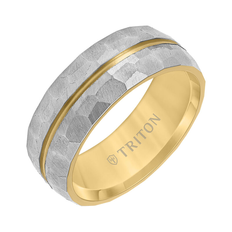 Men's Brushed & Titanium Wedding Ring (8mm) image number null
