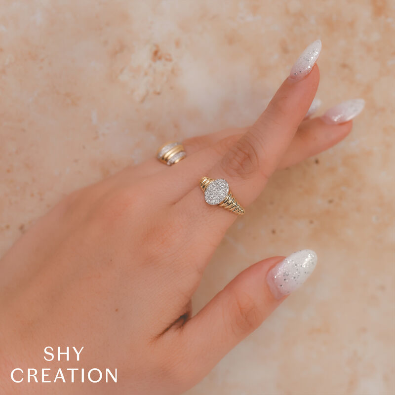 Shy Creation Diamond 1/12ctw. Fashion Ring in 14k Yellow Gold image number null