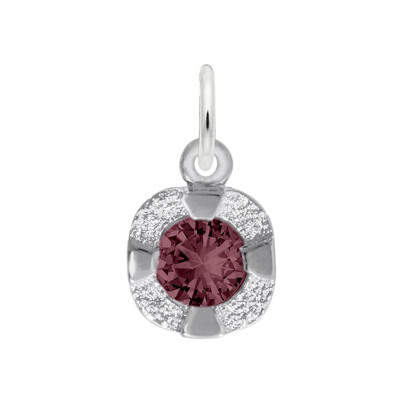 June Birthstone Petite Charm in 14k White Gold image number null