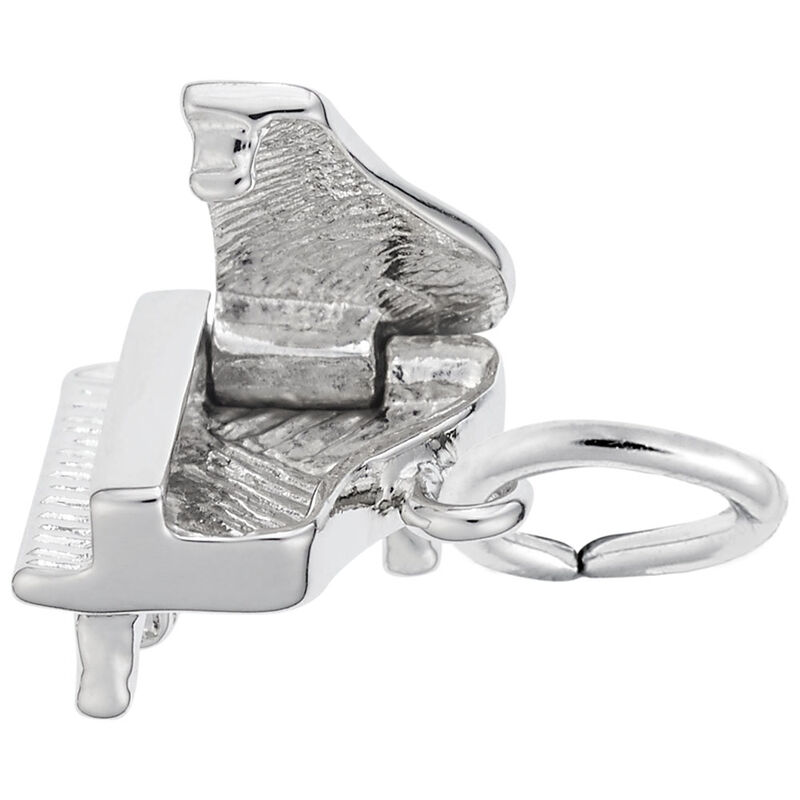 Piano Charm in 14K White Gold image number null