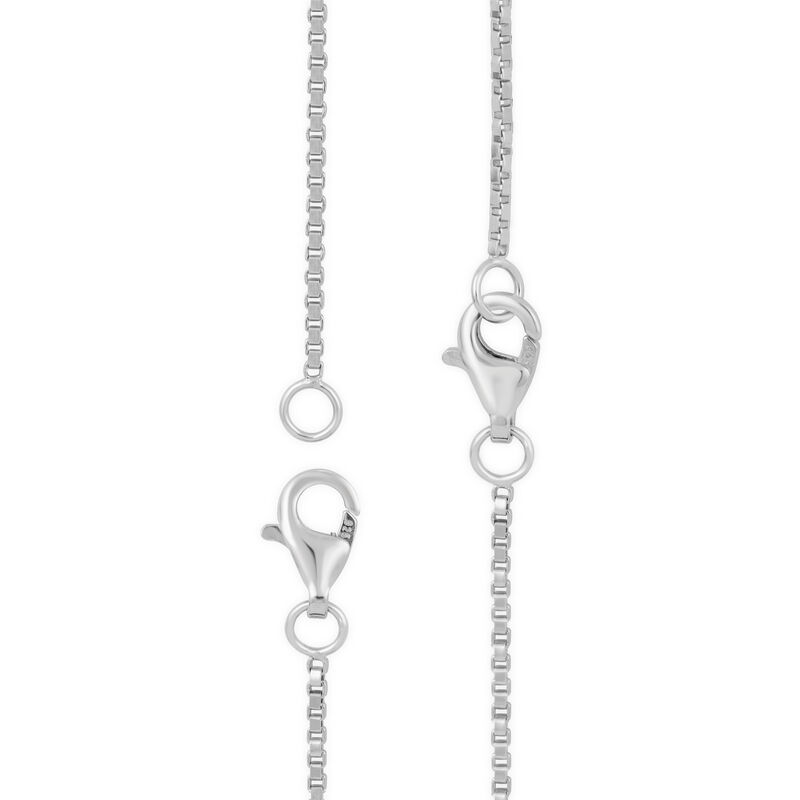 Created Pink Sapphire Butterfly and Created White Sapphire Heart Mom Pendant in Sterling Silver image number null