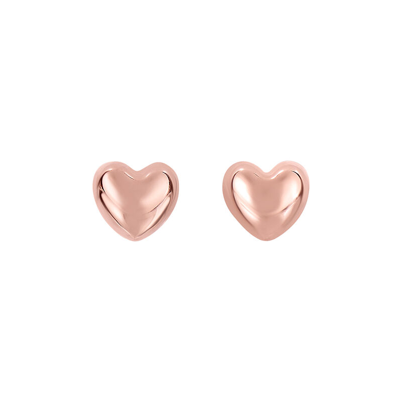 Heart Earrings in 14k Rose Gold image number null