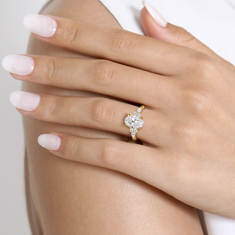 Gabriel & Co. "Avah" Marquise and Round Accent 14k Yellow Gold Diamond Ring Setting ER16125O8Y44JJ image number null