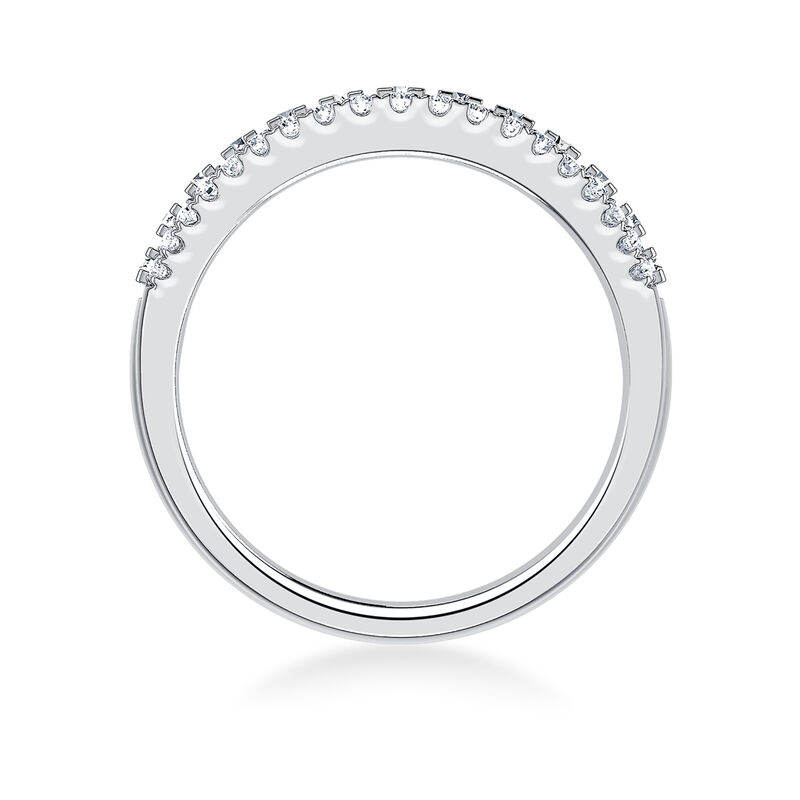 Diamond 1/2ctw. Baguette & 14k White Gold Anniversary Ring image number null