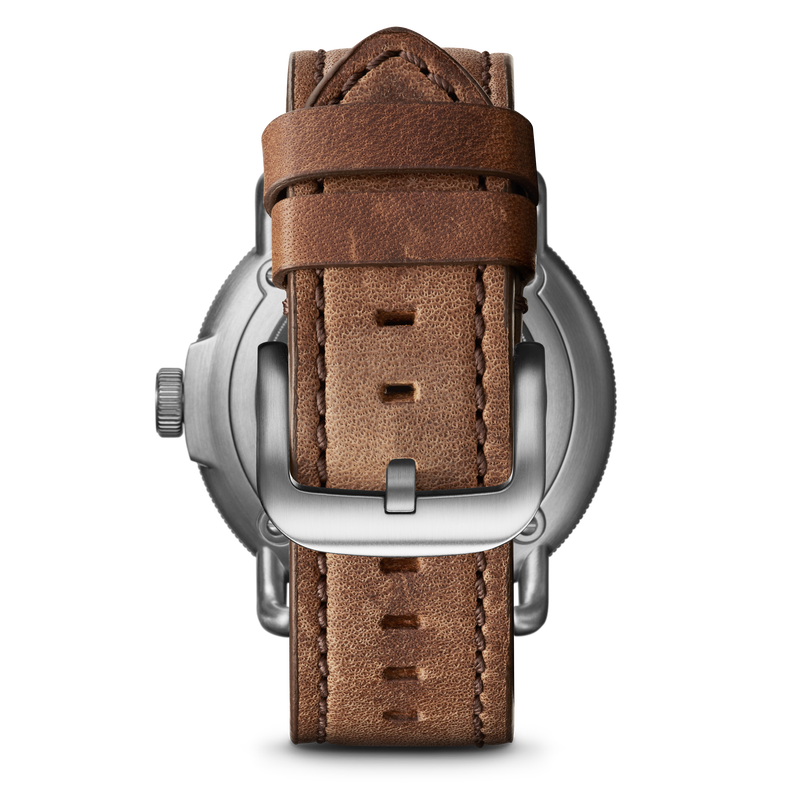 Shinola Men's Canfield Stainless Steel Blue Dial Tan Leather Strap 43mm Watch S0120273241 image number null