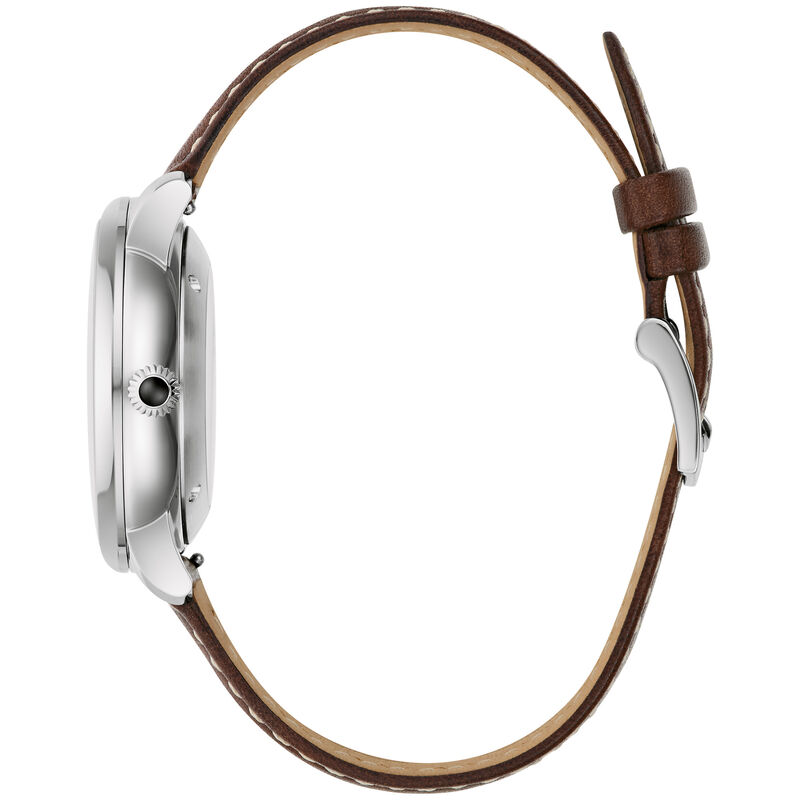 Bulova Stetson Longhorn Automatic Brown Leather Strap Watch 96A334 image number null