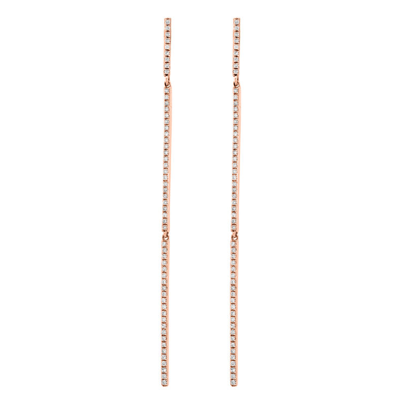 EFFY .32ctw. Diamond Dangle Earrings in 14k Rose Gold image number null