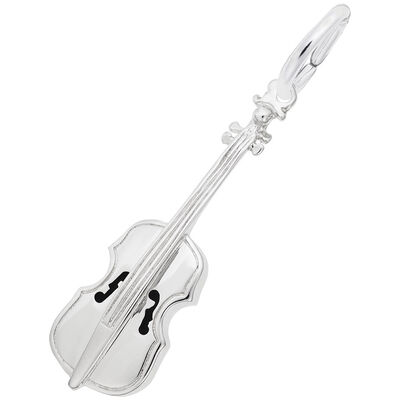 Cello Charm in Sterling Silver