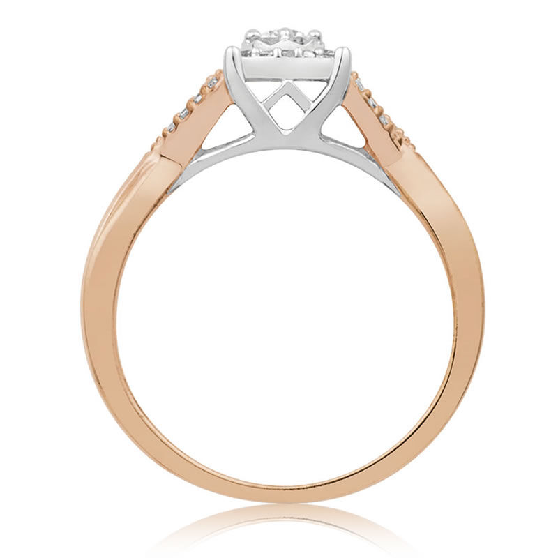 Diamond ¼ctw. Promise Ring in 10k Rose Gold image number null
