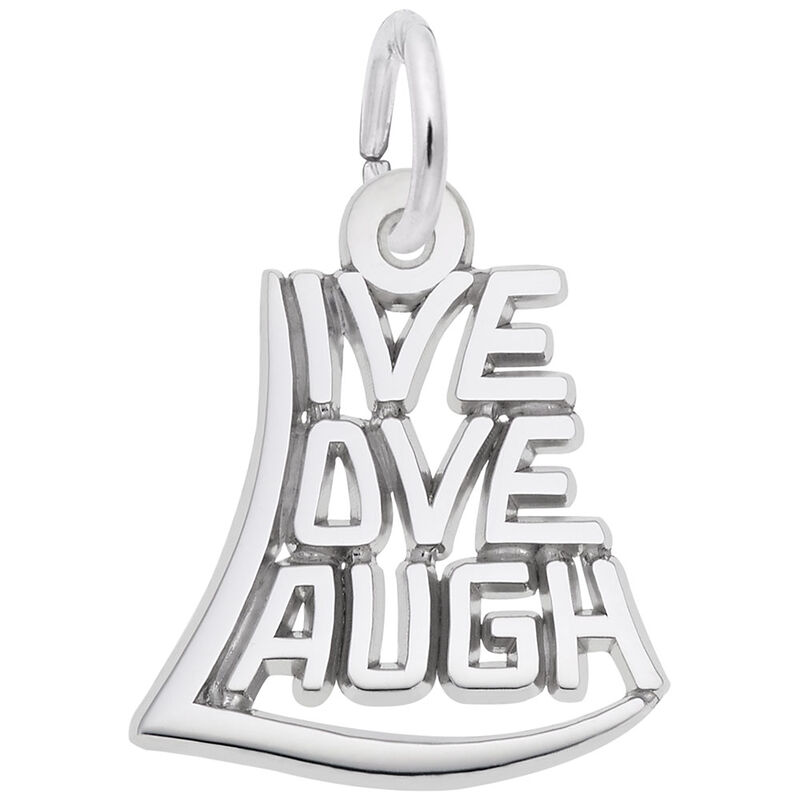 Live, Love, Laugh Sterling Silver Charm image number null