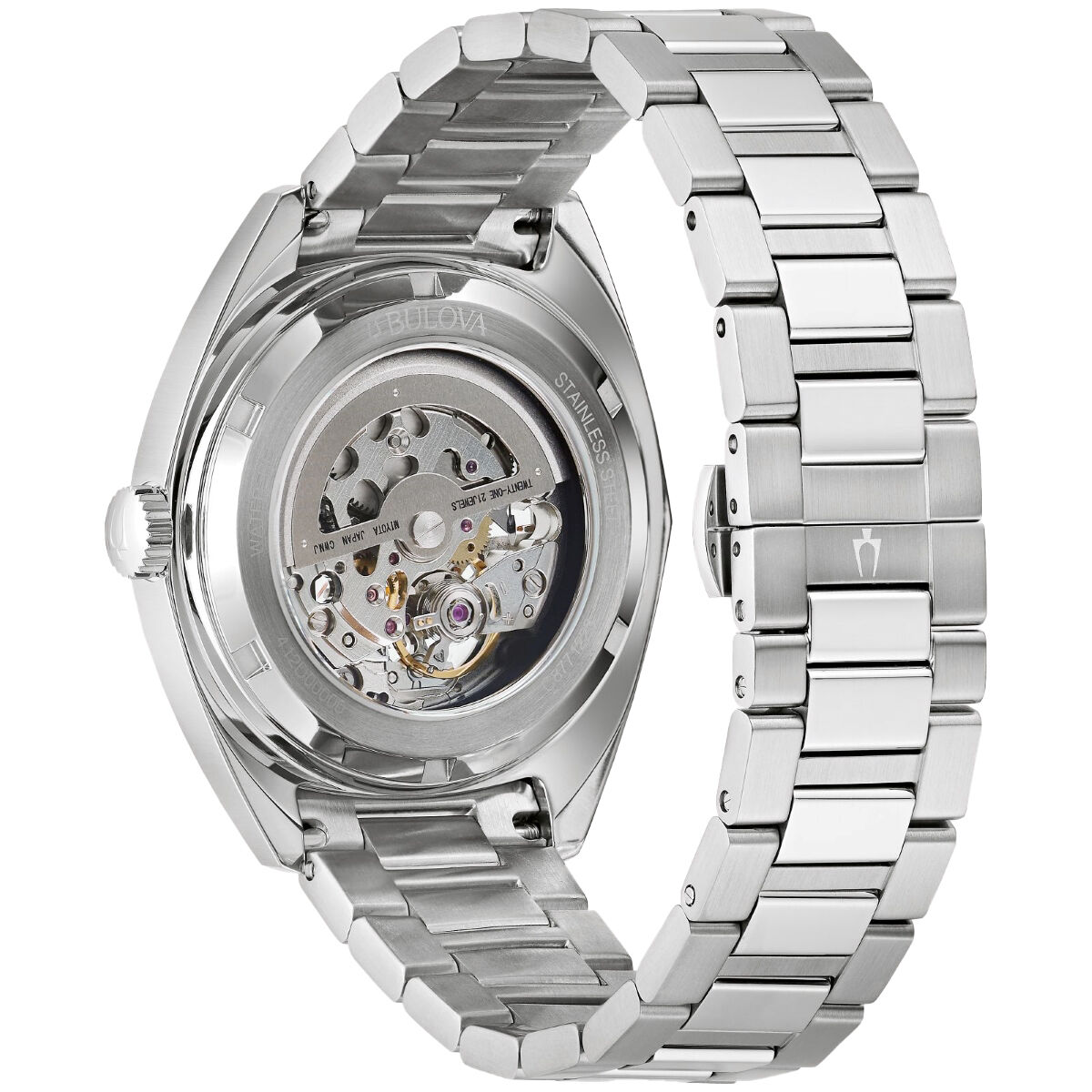 Bulova Men's Surveyor Auto 42 Hr. Stainless Steel Blue w/Silver