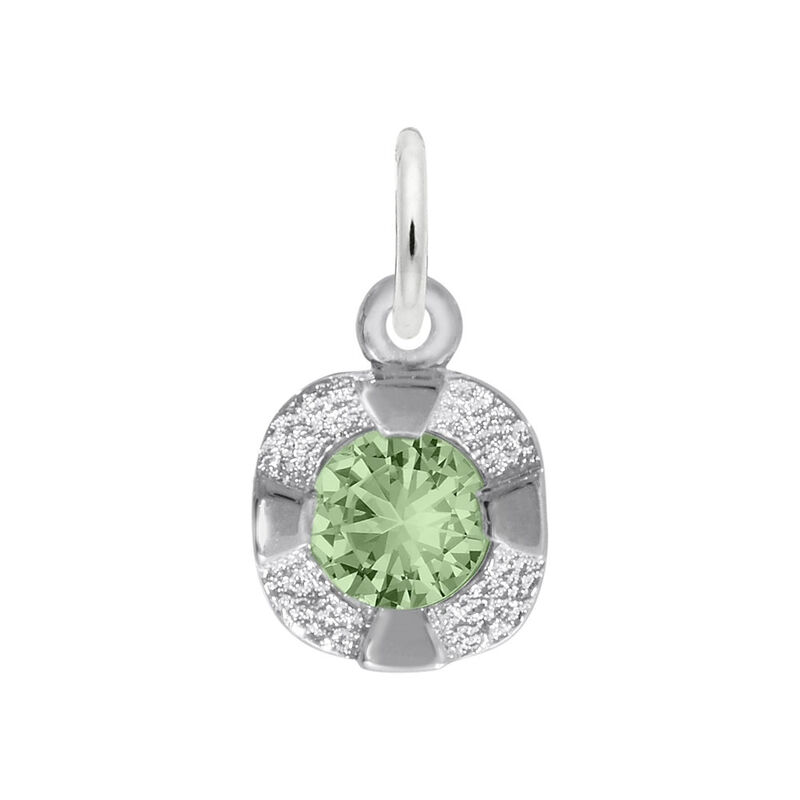 August Birthstone Petite Charm in 14k White Gold image number null