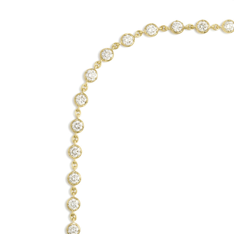 Lab Grown Diamond 4 1/2ctw. Bezel Set Bracelet in Gold Plated Sterling Silver image number null