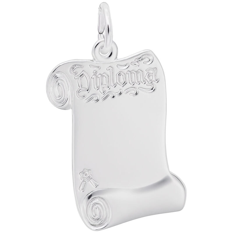 Diploma Charm in 14K White Gold image number null