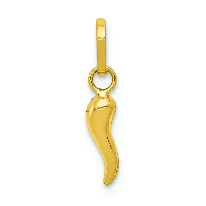 Italian Horn Charm in 14k Yellow Gold image number null