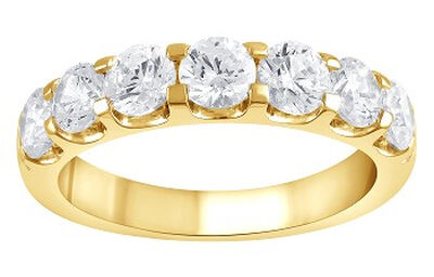 Lab Grown Diamond 1 1/2ctw. 14k Yellow Gold Anniversary Ring