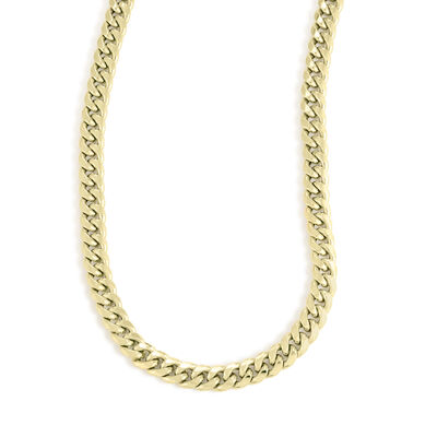 Cuban Chain 24" in 10k Yellow Gold (7.5mm)
