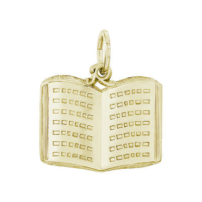 Book Charm in 14K Yellow Gold