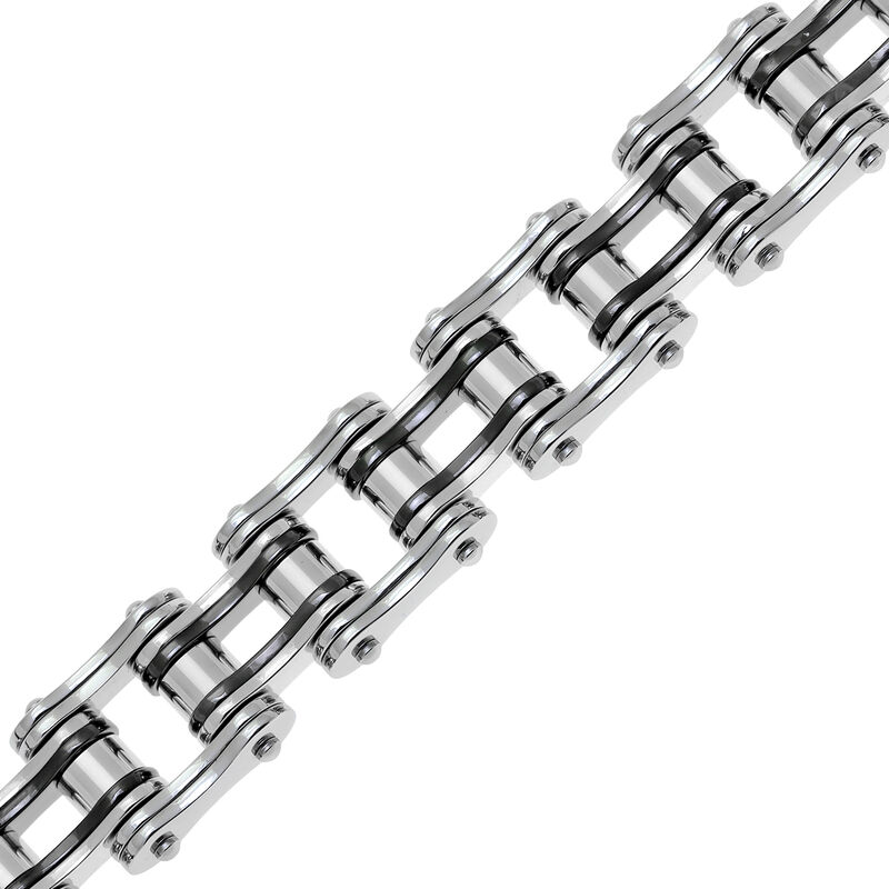 Men's Stainless Steel Motorcycle Chain Bracelet image number null