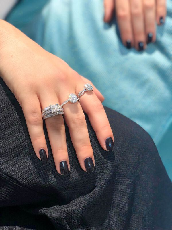 Emma. Diamond 2+ct. Princess Quad-Set Diamond Engagement Ring in 14k White Gold image number null