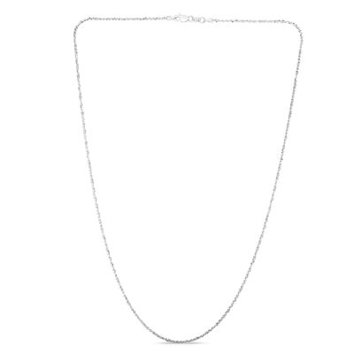 Sparkle Chain 18" in 14k White Gold ( 1.5mm)