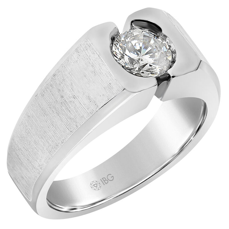 Men's 1ctw. Diamond Engagement Ring in 14k White Gold image number null