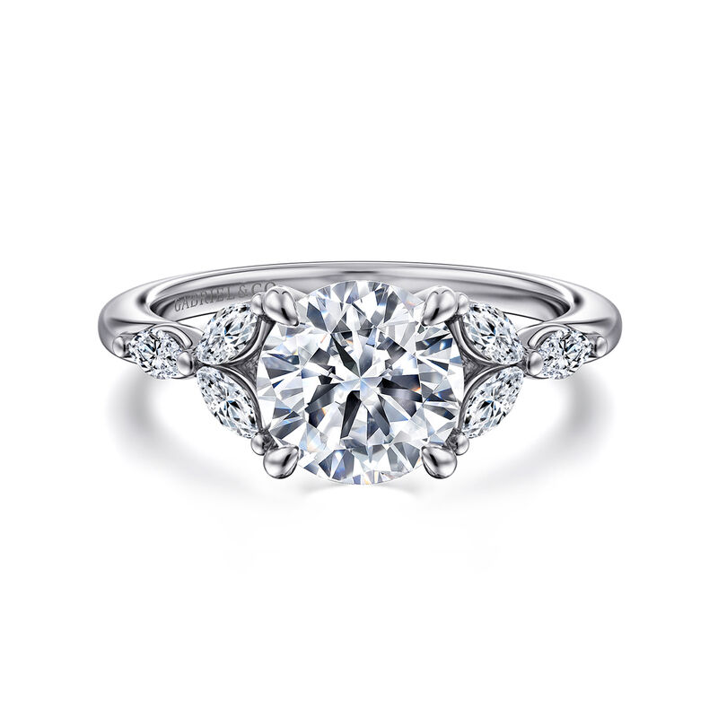 Gabriel & Co. "Adella" 14k White Gold Round Setting image number null