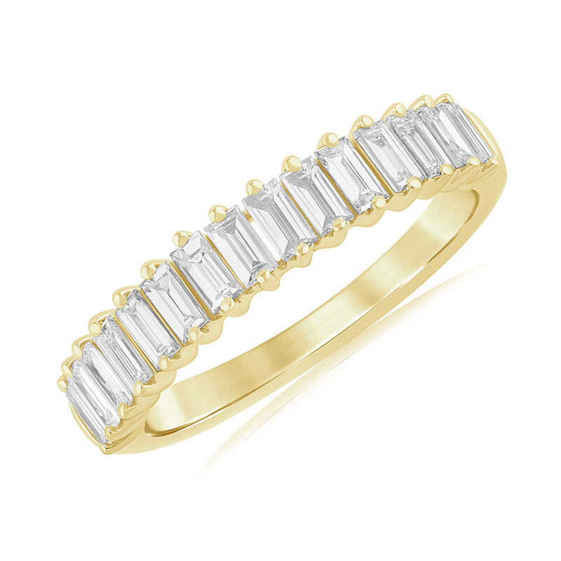 Diamond Baguette 3/4ctw. & 14k Yellow Gold Anniversary Ring image number null