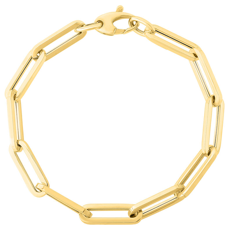 Paperclip 6.1mm Bracelet in 14k Yellow Gold image number null
