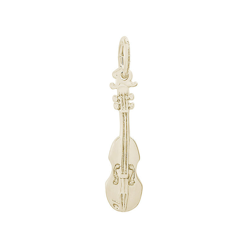 Violin 14K Yellow Gold Charm image number null