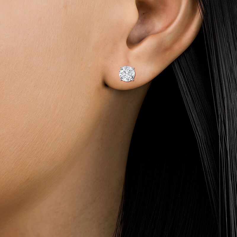 Brilliant-Cut 1 1/2ctw. Lab Grown Diamond Stud Earrings in 14k White Gold image number null