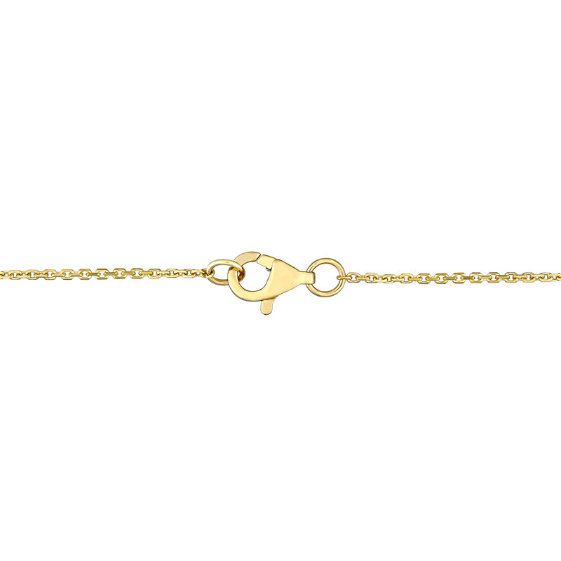 Rainbow Created Sapphire & Diamond Bar Necklace in 14k Yellow Gold image number null