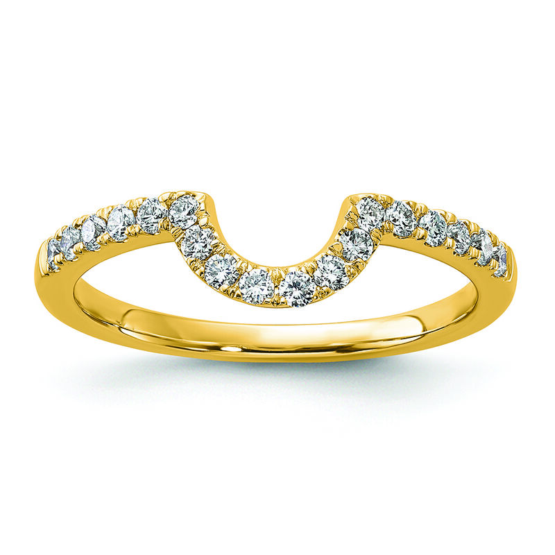 Lab Grown Diamond 27ctw. Contour & 14k Yellow Gold Anniversary Ring image number null