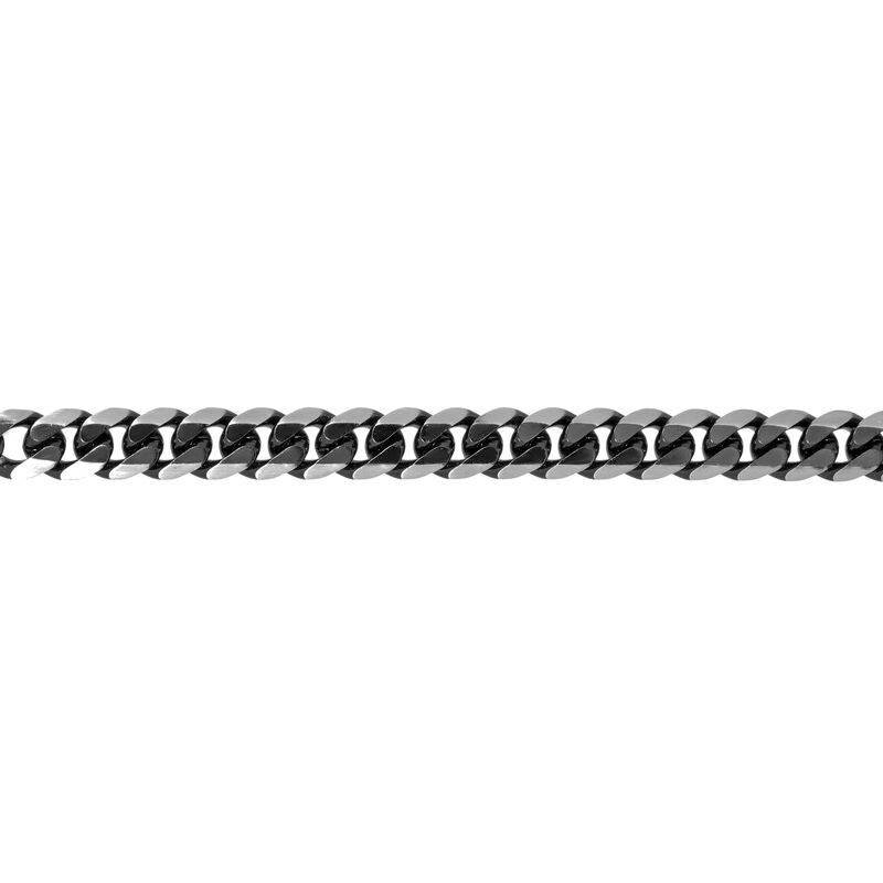 Men's Curb Link 24" Chain 8mm in Black Plated Stainless Steel image number null