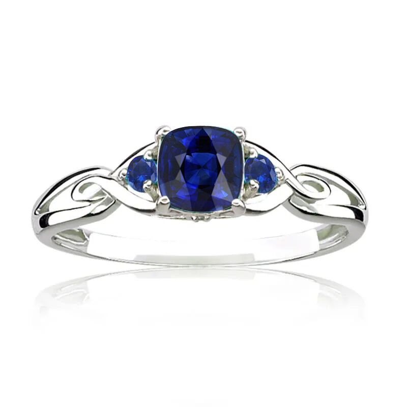 Created Sapphire & Diamond Ring image number null